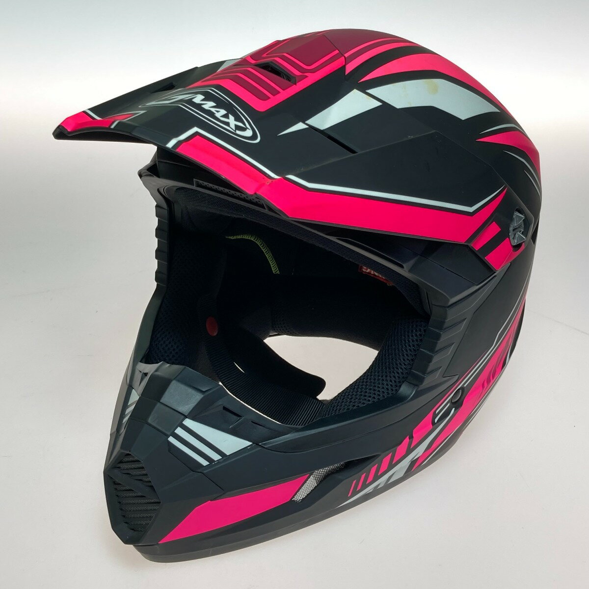 ◎◎【中古】GMAX MX-46 オフロード バイクヘルメット XLサイズ 61-62cm ピンク Bランク