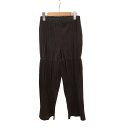 【中古】ISSEY MIYAKE イッセイミヤケ パンツ プリーツ 焦げ茶 Cランク