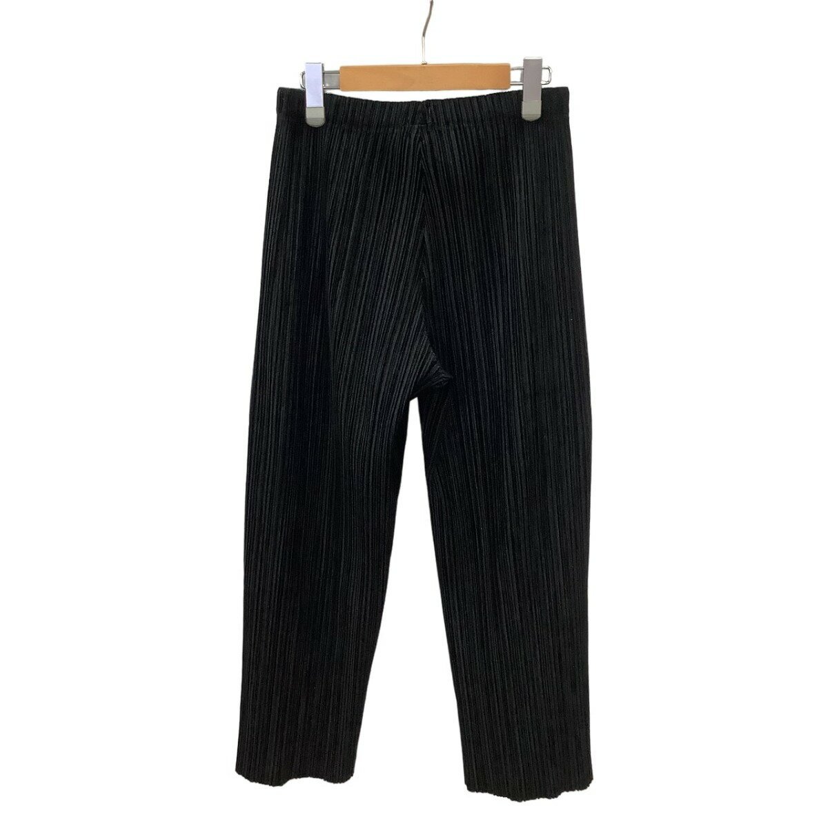 ♪♪【中古】ISSEY MIYAKE イッセイミヤケ パンツ プリーツ SIZE M IM92-FF627 ブラック Bランク