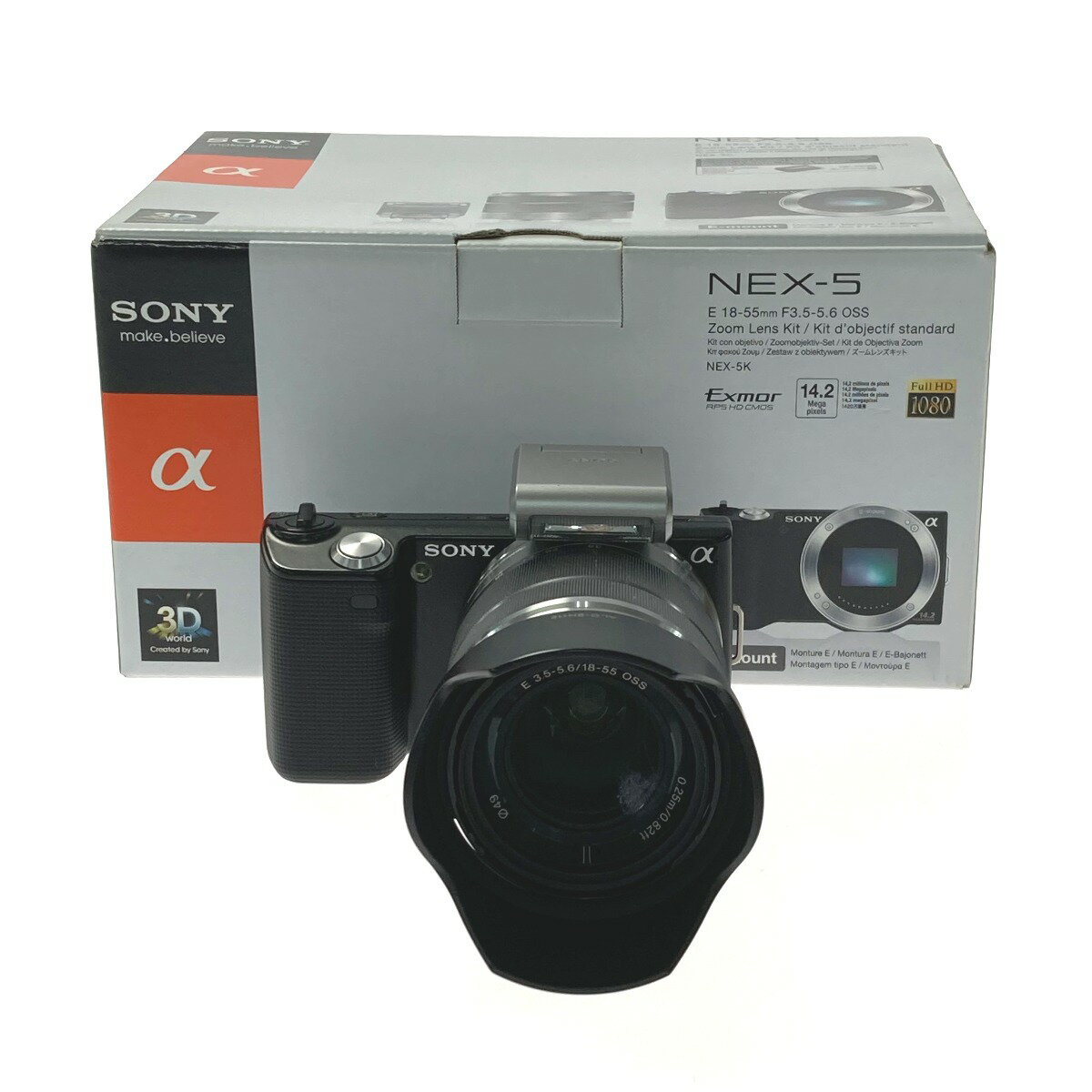 ☆☆【中古】SONY ソニー α アルファ ズームレンズ キット NEX-5 ミラーレス一眼カメラ 箱付き Bランク