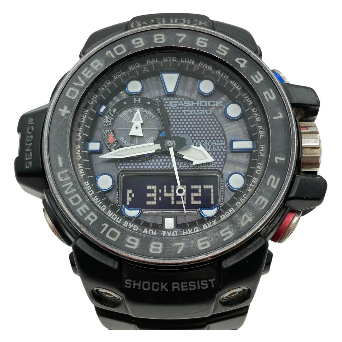 ◎◎【中古】CASIO カシオ G-SHOCK ジーショック GULFMASTER ガルフマスター 電波ソーラー メンズ 腕時計 GWN-1000B Cランク