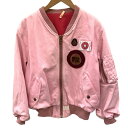 ♪♪【中古】PINK HOUSE ピンクハウス レディース 激レア ブルゾン ワッペン vintage ピンク Cランク