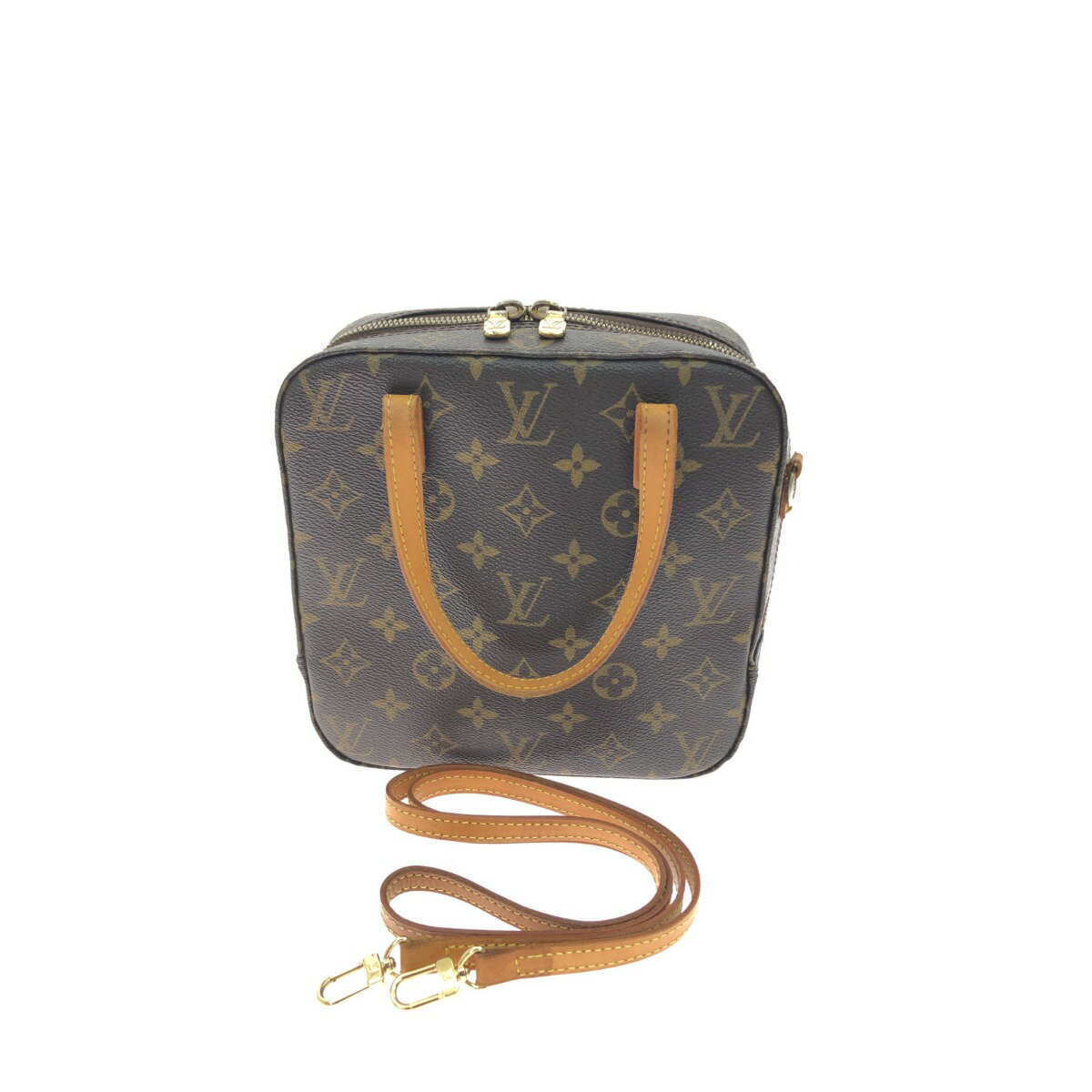 【商品名】中古 LOUIS VUITTON ルイヴィトン レディース ハンドバッグ モノグラム スポンティーニ M47500 Bランク ◆こちらの商品は「なんでもリサイクル ビッグバン千歳信濃店 」からの出品です。 質問欄からの質問回答はいたしておりませんので、商品について質問がございましたら、 出品店舗にお電話にてお問い合わせください。 ※「リサイクルビッグバン楽天市場店の出品商品」と「店舗内商品コード（13桁）」をお知らせ下さい。 電話番号：0123-40-3196 【店舗内商品コード】1013103326686 【メーカー】LOUIS VUITTON/ルイヴィトン 【型番】M47500【対象】レディース 【素材】PVCコーティングキャンバス 【サイズ】W約21cm x H約20cm x D約8cm 【開閉式】ファスナー 【内ポケット】 オープンポケット x 2 【付属品】ショルダーストラップ 【ランク】Bランク　通常使用による傷や汚れが見受けられる中古品 【詳細備考】使用に伴う細かい擦り傷がございます。 ファスナートップが剥げています。 ショルダーストラップの取り付け部分のヌメ革がひび割れており、バッグ本体との接着部分が剥がれかけています。 ハンドル及びヌメ革部分に汚れ、シミが見受けられます。 商品画像に関しては出来る限り忠実に表示出来るよう努めておりますが、実際の商品と比較し色味に若干の誤差が生じる場合がありますこと予めご了承ください。 店頭との併売商品のため、記載に無い細かなキズ、汚れが見受けられるなど多少商品状態が変化する場合がございます。 【使用予定配送業者】佐川急便 または 日本郵便　80サイズ　※お客様による配送方法の指定は承っておりません。 【こちらの商品は在庫連動システムを導入し、店頭や他ネットショップと併売を行なっておりますが、タイミングによりシステムの反映が間に合わず欠品となってしまう場合がございます。 売切れの場合は、ご購入をキャンセルさせていただく場合がございます。】 【備考/コメント】 程度B ■状態等は画像をご確認・ご参照下さい。 ■こちらの商品はお客様から買取させていただいた商品であり、人の手を経た商品です。 評価ご不要のお客様は、ご落札・ご購入をお控えください。 ■弊社（株式会社オカモトRMC）を装った偽装サイトにご注意ください■ 弊社（株式会社オカモトRMC）の商品画像や文章を無断盗用した『偽装サイト』を確認しておりますが、当店とは一切関係がございませんのでご注意ください。 表示中のWEBページのURLをご確認ください。（弊社からの出品は下記サイトのみとなります。） ■楽天市場　・https://www.rakuten.co.jp/　・https://item.rakuten.co.jp/●●● ■ Yahoo!オークション　■Yahoo!ショッピング ■デジマート　■amazon　■ebay ■メルカリshops　■ラクマ ■なんでもリサイクルビッグバン　公式オンラインストア 【偽装サイトの特徴】 ・オンラインストアのURLが上記以外のもの。 ・弊社の販売価格より、安価で販売されている。 ・銀行振込先名義が個人や外国人名である。 ・事業者の住所の記載はあるが、場所を調べてみるとおかしい。 （弊社は北海道帯広市に所在しており、北海道内の各店舗より商品発送致します。）