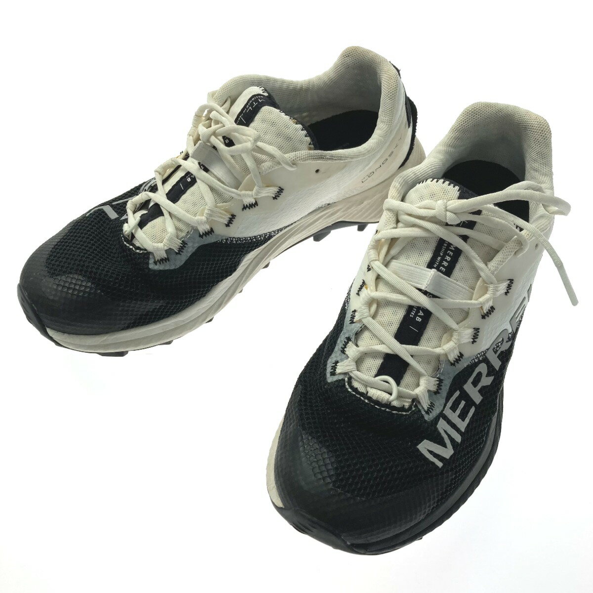 ☆☆【中古】MERRELL メレル MTL LONG SKY 2 スニーカー SIZE 25.5cm メンズ ホワイト×ブラック Cランク