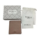 【中古】FURLA フルラ レディース コンパクト 2つ折り財布 ピンク Bランク