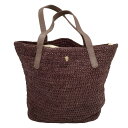 【中古】helen kaminski ヘレンカミンスキー レディース ハンドバッグ かごバッグ 焦げ茶 Bランク