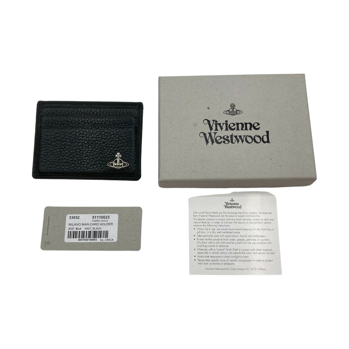 ◎◎【中古】Vivienne Westwood ヴィヴィアン・ウエストウッド カードケース 箱付 51110023 ブラック Bランク