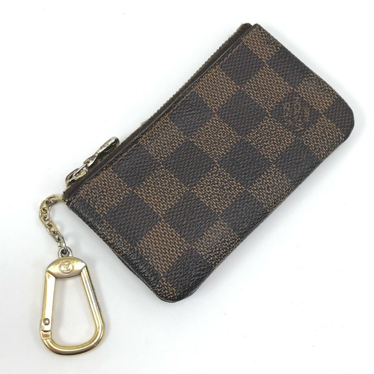 $$【中古】LOUIS VUITTON ルイヴィトン コインケース ダミエ ファスナー部分破れ有り N62658 ブラウン Cランク