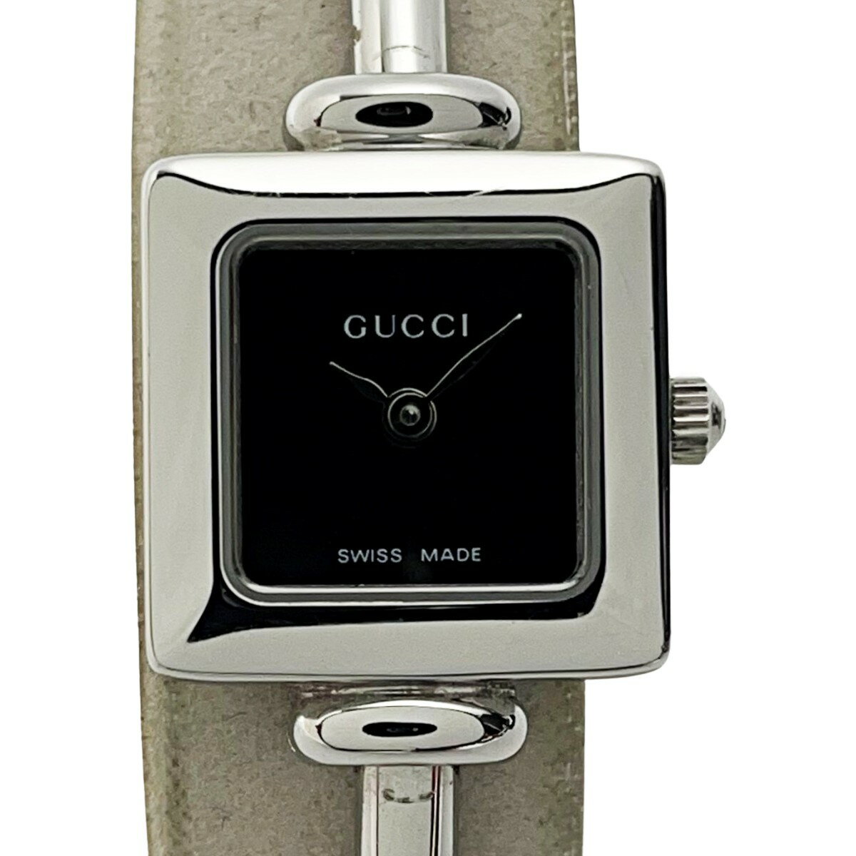 ☆☆【中古】GUCCI グッチ クォーツ 1900L ブラック レディース ステンレススチール 腕時計 ケース・取説有 Bランク