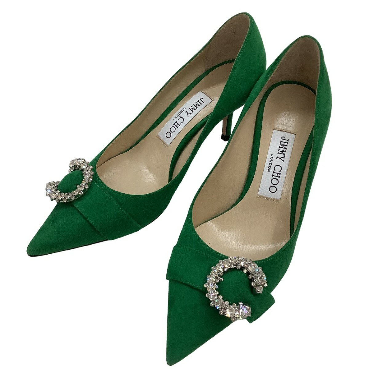 ♪♪【中古】JIMMY CHOO ジミーチュウ 2022年 春夏モデル MALACHITE パンプス SIZE 36 グリーン Bランク