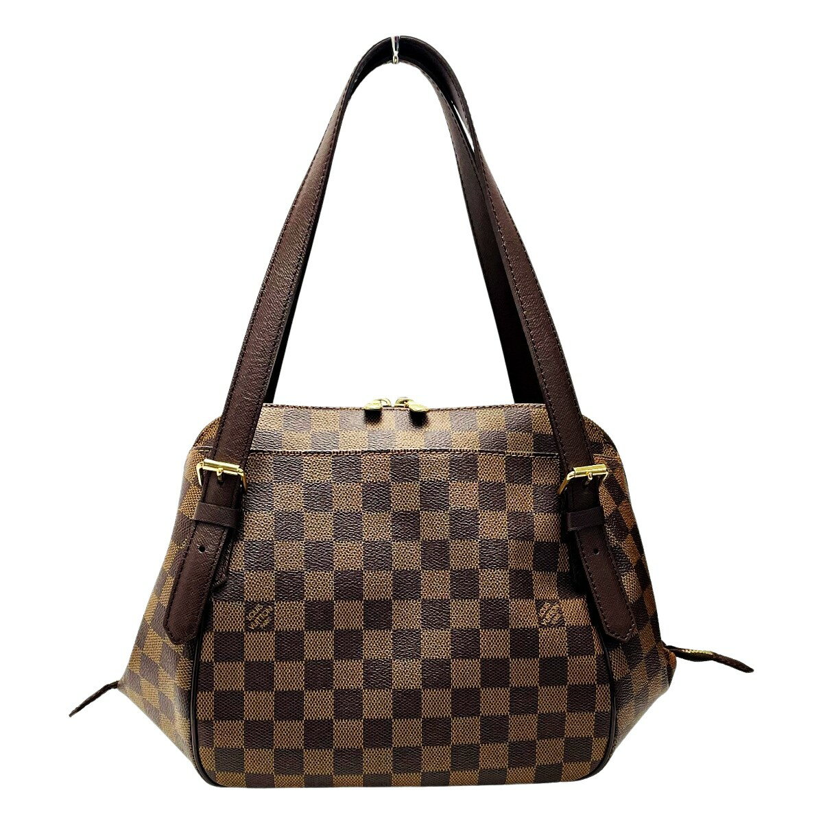 ☆☆【中古】LOUIS VUITTON ルイヴィトン ダミエ ベレムMM N51174 エベヌ ハンドバッグ レディース ゴールド金具 Bランク