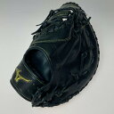 ◎◎【中古】MIZUNO ミズノ ジュニア用 ソフトボール グローブ 捕手・一塁手兼用 ブラック 1AJCS18800 Aランク