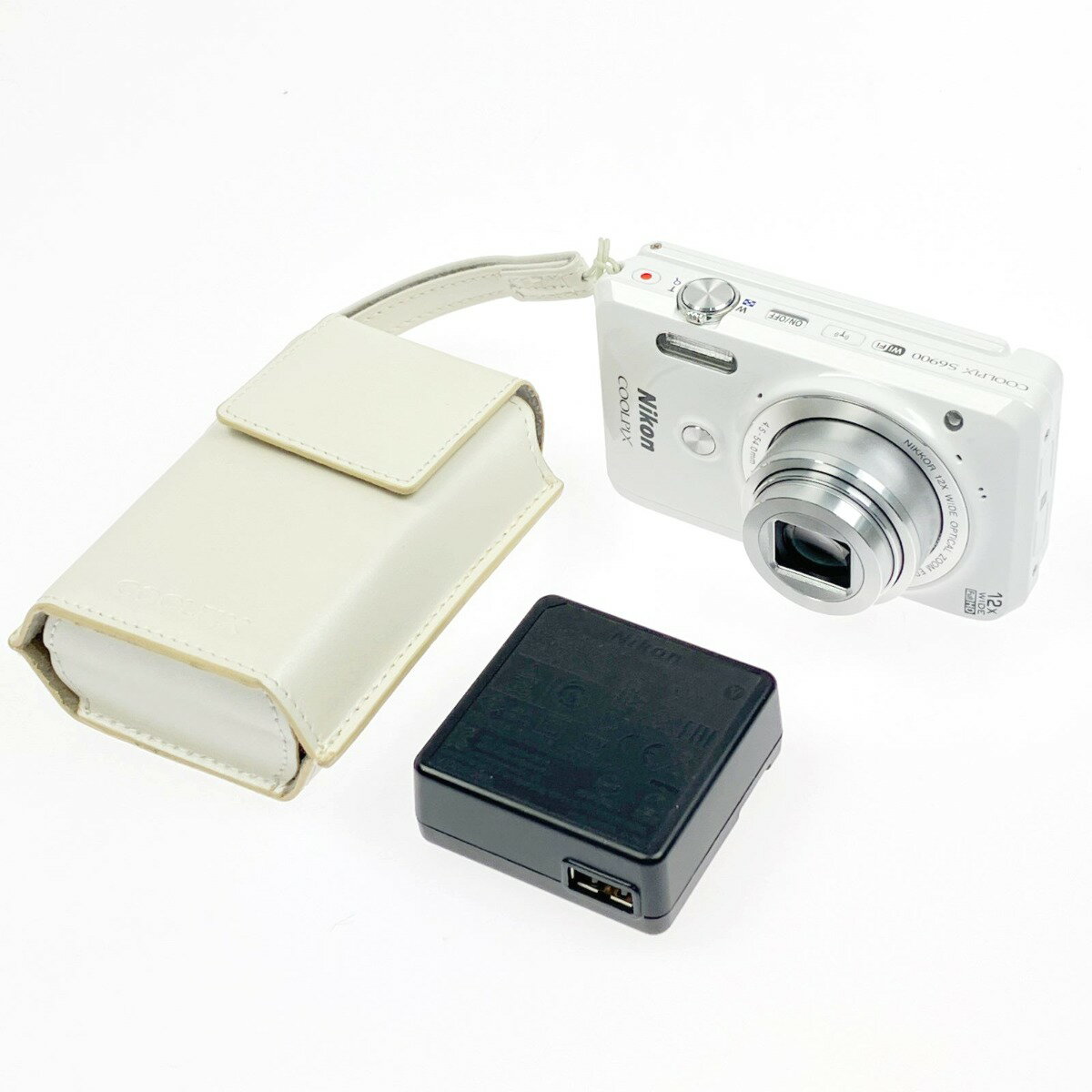▽▽【中古】Nikon ニコン COOLPIX コンパクトデジタルカメラ S6900 ナチュラルホワイト Bランク