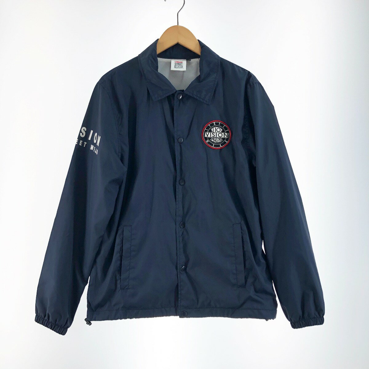 〇〇【中古】VISION STREET メンズ コーチジャケット サイズM ネイビー Bランク