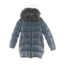 ▼▼【中古】DUVETICA デュベティカ レディース ダウンコート フード ファー付 SIZE 42 01618879 ネイビー Bランク