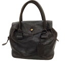 【中古】GENTEN ゲンテン レディース ハンドバッグ レザー 焦げ茶 Bランク