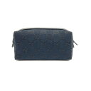 〇〇【中古】GUCCI グッチ GGキャンバス コスメポーチ 039.1118 ブラック Aランク