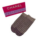 ◆◆【中古】CHANEL シャネル 靴下 ソックス 透け ピンク×カーキ x カーキ Cランク