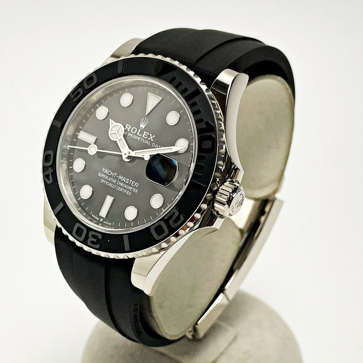 ☆☆【中古】ROLEX ロレックス ヨットマスター 42 226659 ブラック 自動巻き ホワイトゴールド メンズ 腕時計 箱・ギャランティ有 Bランク