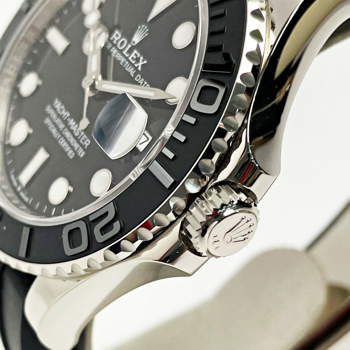 ☆☆【中古】ROLEX ロレックス ヨットマスター 42 226659 ブラック 自動巻き ホワイトゴールド メンズ 腕時計 箱・ギャランティ有 Bランク