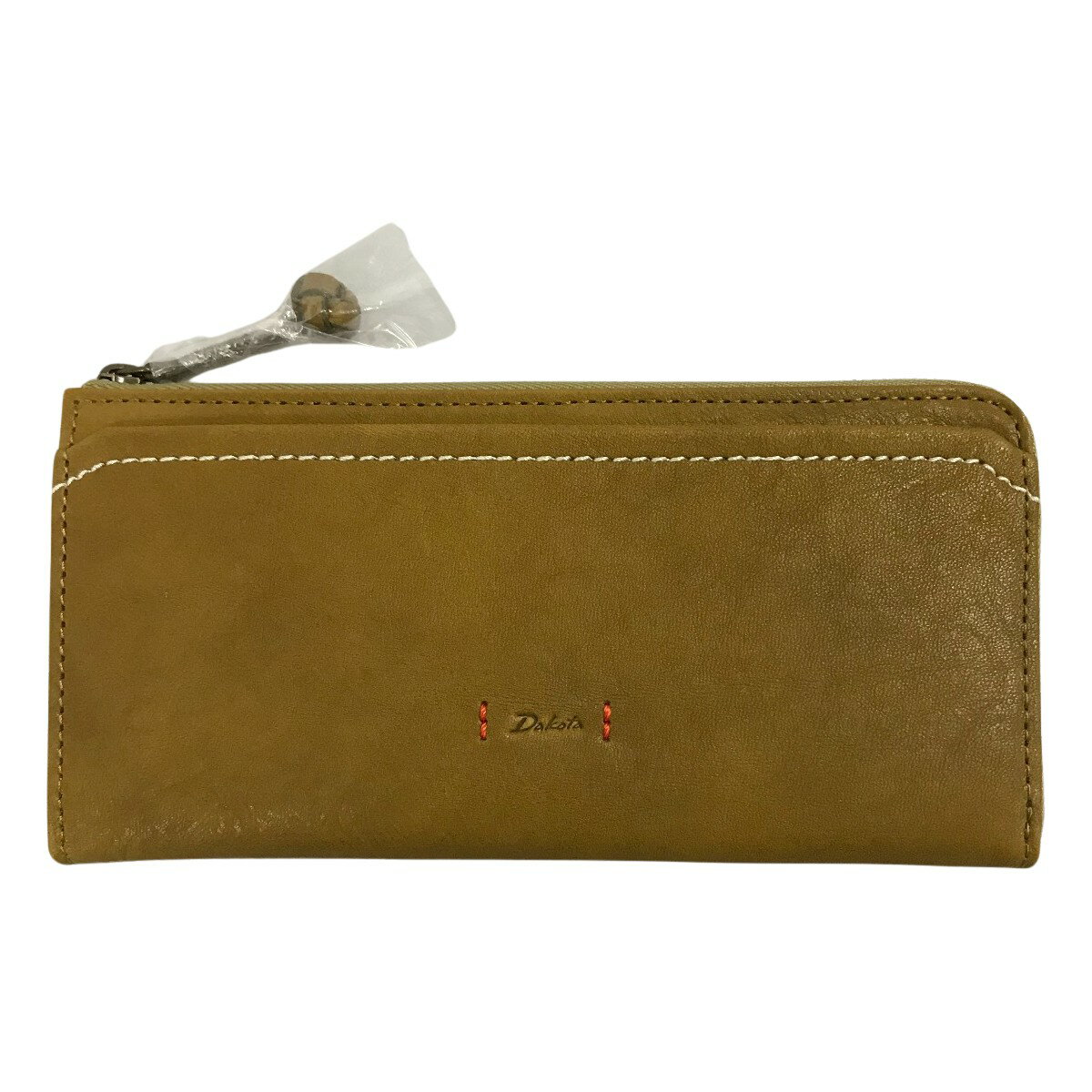##【中古】Dakota ダコタ ピアッタ L字ファスナー長財布 0031534 カーキーグリーン Aランク