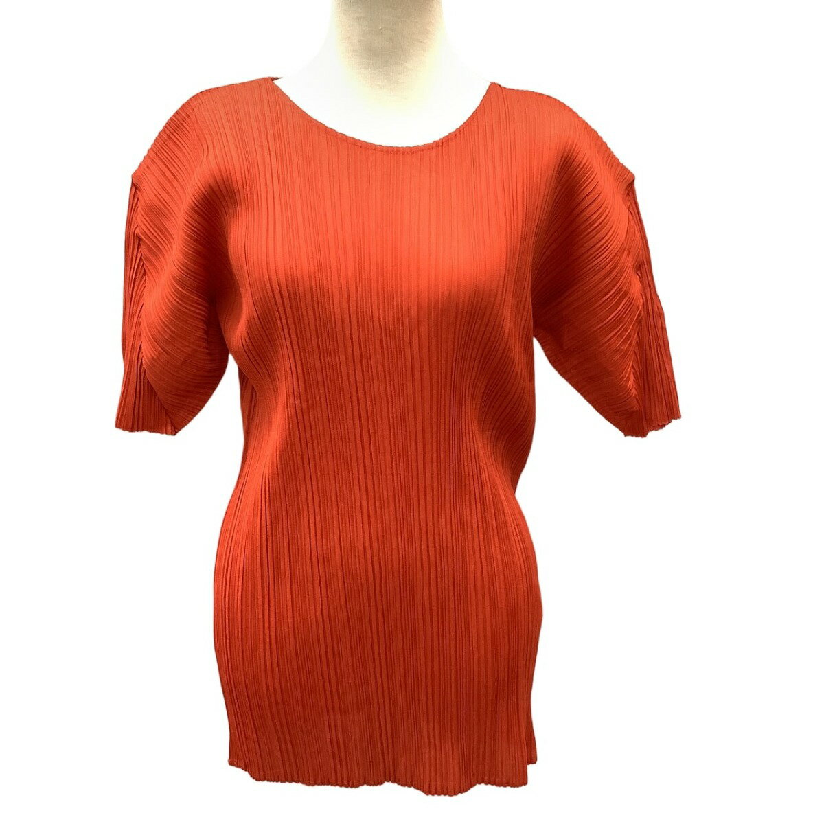 ♪♪【中古】ISSEY MIYAKE イッセイミヤケ PLEATS PLEASE カットソー SIZE 4 PP43-JK602 オレンジ Bランクのサムネイル
