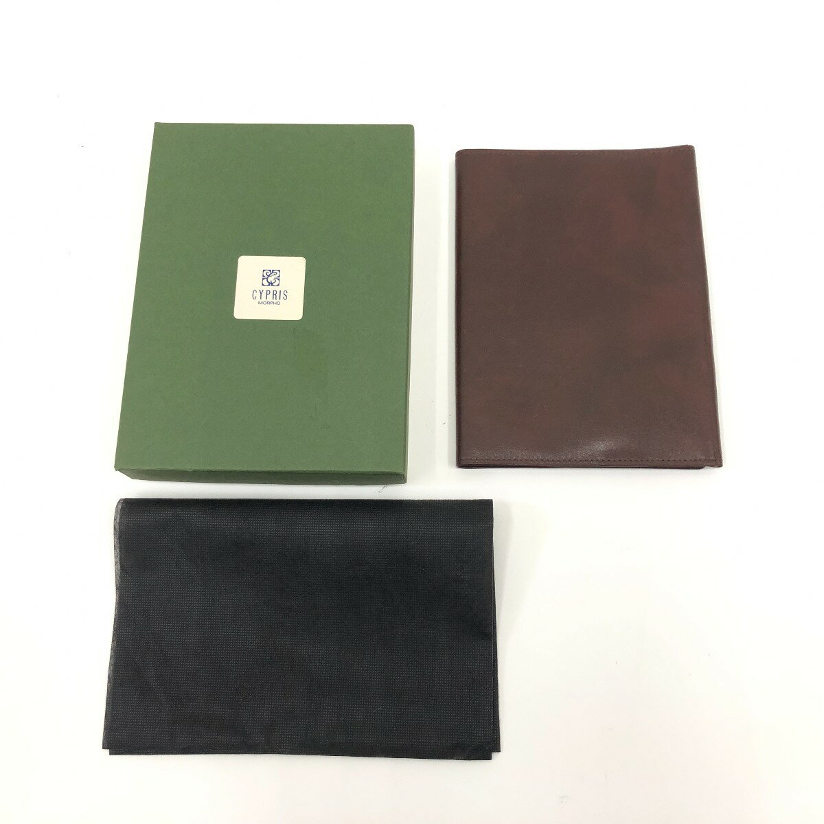 〇〇【中古】CYPRIS キプリス ブックカバー 文庫本サイズ シラサギレザー ブラウン Sランク