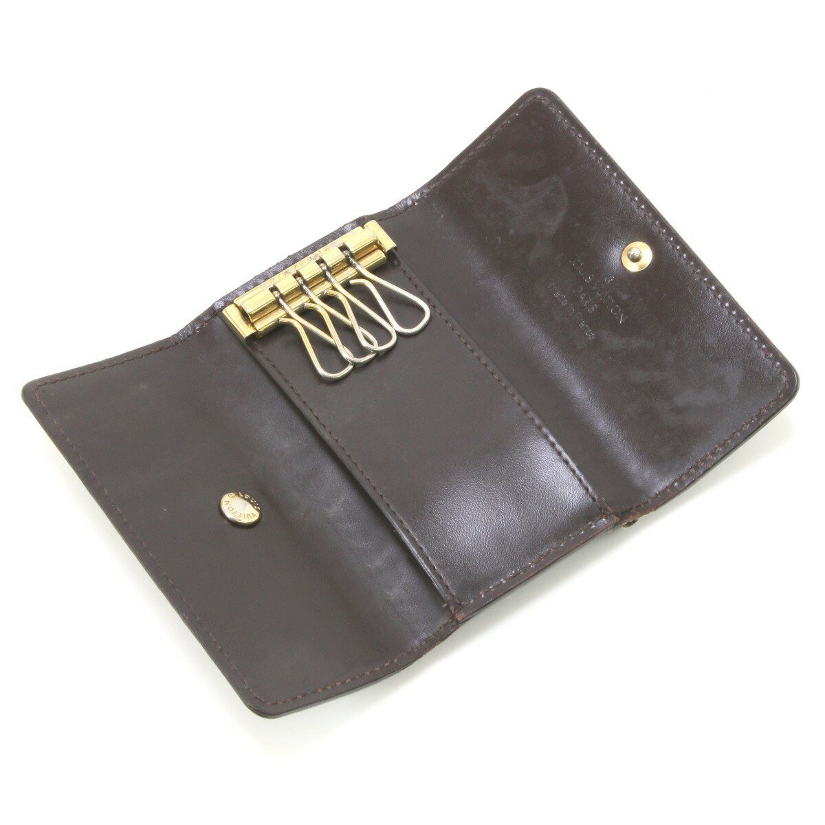 $$【中古】LOUIS VUITTON ルイヴィトン キーケース ヴェルニ ミュルティクレ4 M93517 アマラント Bランク