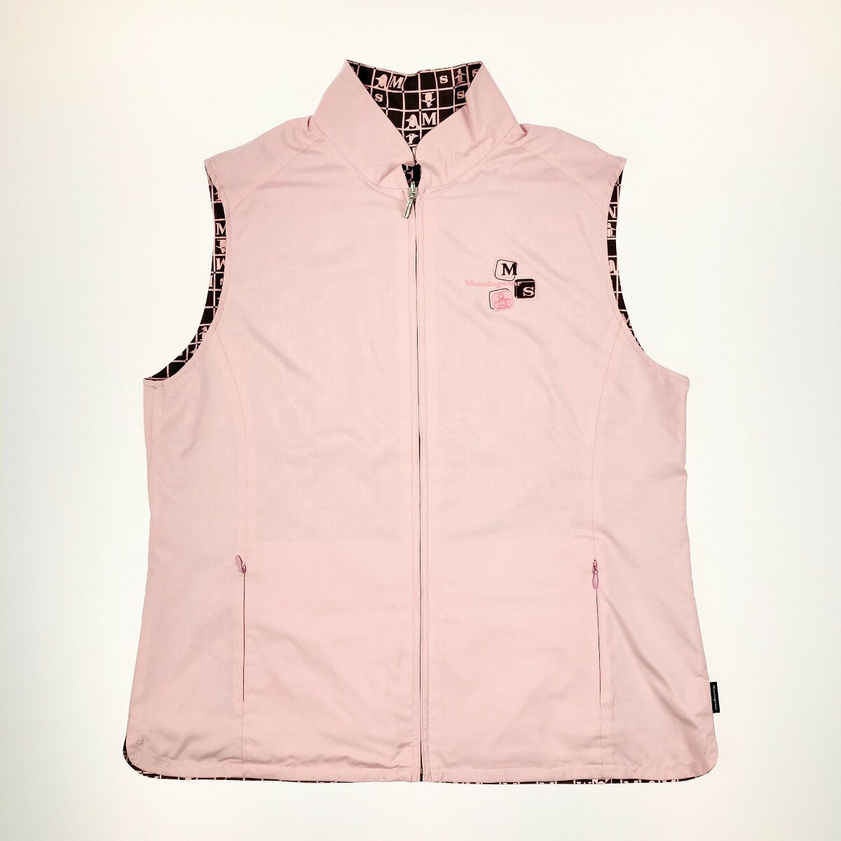 ▽▽【中古】Munsingwear マンシングウェア レディース ゴルフウェア ベスト リバーシブル SIZE LL ライトピンク Aランク
