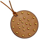 ☆☆【中古】HERMES エルメス ネックレス ノマド ブラウン スタッズ レザー レディース アクセサリー 布袋有 Bランク