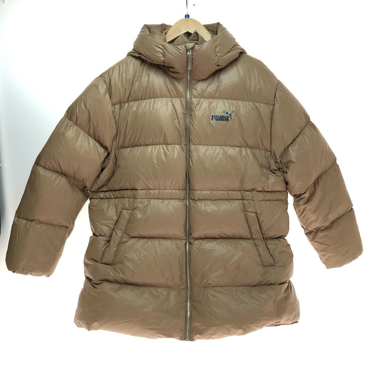 □□【中古】PUMA プーマ スタイル フーデッド ダウン ジャケット 675368-85 ブラウン系 Cランク