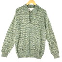 $$【中古】Ermenegildo Zegna エルメネジルド ゼニア メンズ ニットポロシャツ SIZE M イタリア製 グリーン Bランク