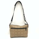 〇〇【中古】COACH コーチ シグネチャー 斜め掛け ショルダーバッグ F78722 ベージュ Aランク