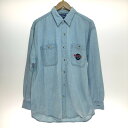 □□【中古】Hard Rock CAFE ハードロックカフェ デニムシャツ Sサイズ RN79177 ライトブルー Cランク