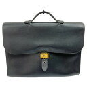 ◆◆【中古】HERMES エルメス サックアデペッシュ41 ビジネスバッグ 〇Y 1995年 レザー ブラック Cランク