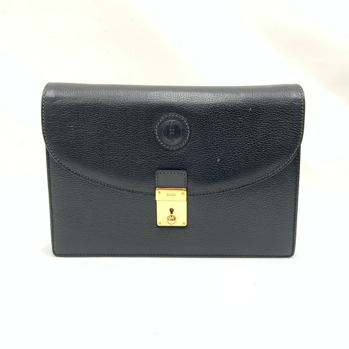 〇〇【中古】GUCCI グッチ セカンドバッグ クラッチバッグ 018.122 ブラック Cランク