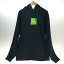 □□【中古】HUF ハフ パーカー スウェット 裏起毛 Lサイズ PF00573 ブラック Aランク