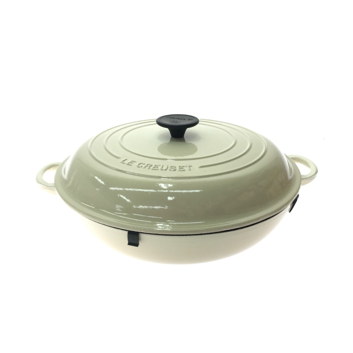 ▼▼【中古】LE CREUSET ルクルーゼ ビュッフェキャセロール 30cm 両手鍋 アイボリー  ...