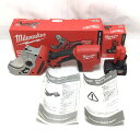 ΘΘ【中古】Milwaukee ミルウォーキー PVCカッター 充電池1個付 コードレス式 12v 程度A C12PPC レッド Aランク