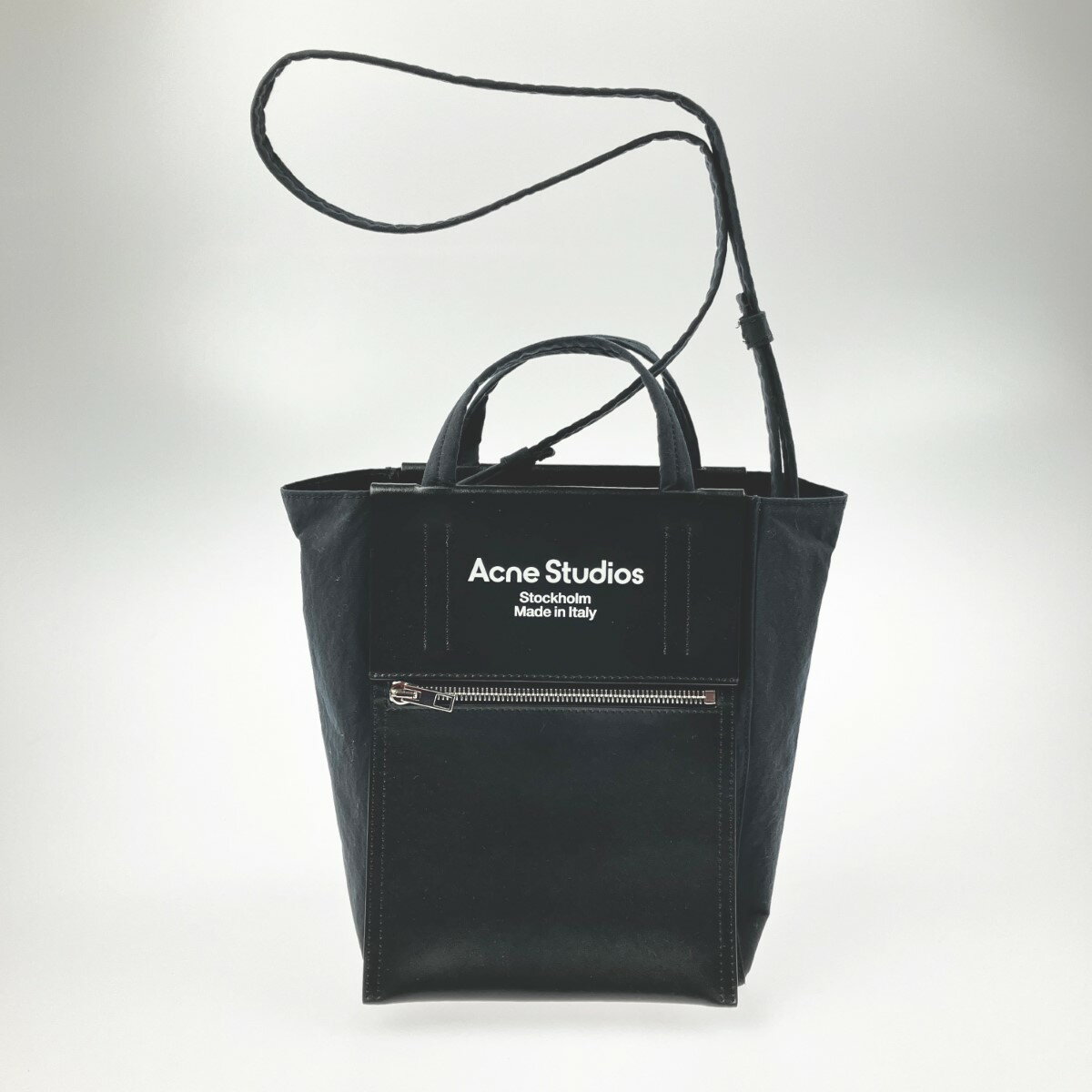 ▽▽【中古】Acne studios Baker S ミニトート ショルダーバッグ ブラック Aランク