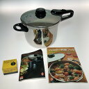 ◎◎【中古】Fissler フィスラー 圧力鍋 6.0L 蒸しカゴ・レシピブック付 Cランク