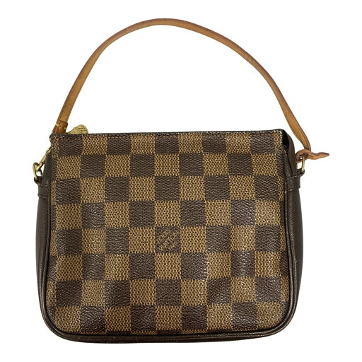 ##【中古】LOUIS VUITTON ルイヴィトン ダミエ トゥルースメイクアップ アクセサリーポーチ ジャンク品 N51982 ブラウン Dランク ##【中古】LOUIS VUITTON ルイヴィトン ダミエ トゥルースメイクアップ アクセサリーポーチ ジャンク品 N51982 ブラウン Dランク