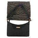 ##【中古】GUCCI グッチ ロゴショルダーバッグ キャンバス 019・0433 ブラック Cランク(4)