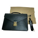 ◎◎【中古】LOUIS VUITTON ルイヴィトン エピ ポルトドキュマン・セナトゥール ブリーフケース M54452 ブラック Cランク