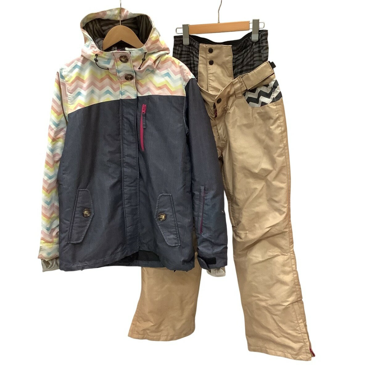 【中古】r ltd レディース スノーウェア スノーボード スキー つなぎ セットアップ SIZE L Bランク