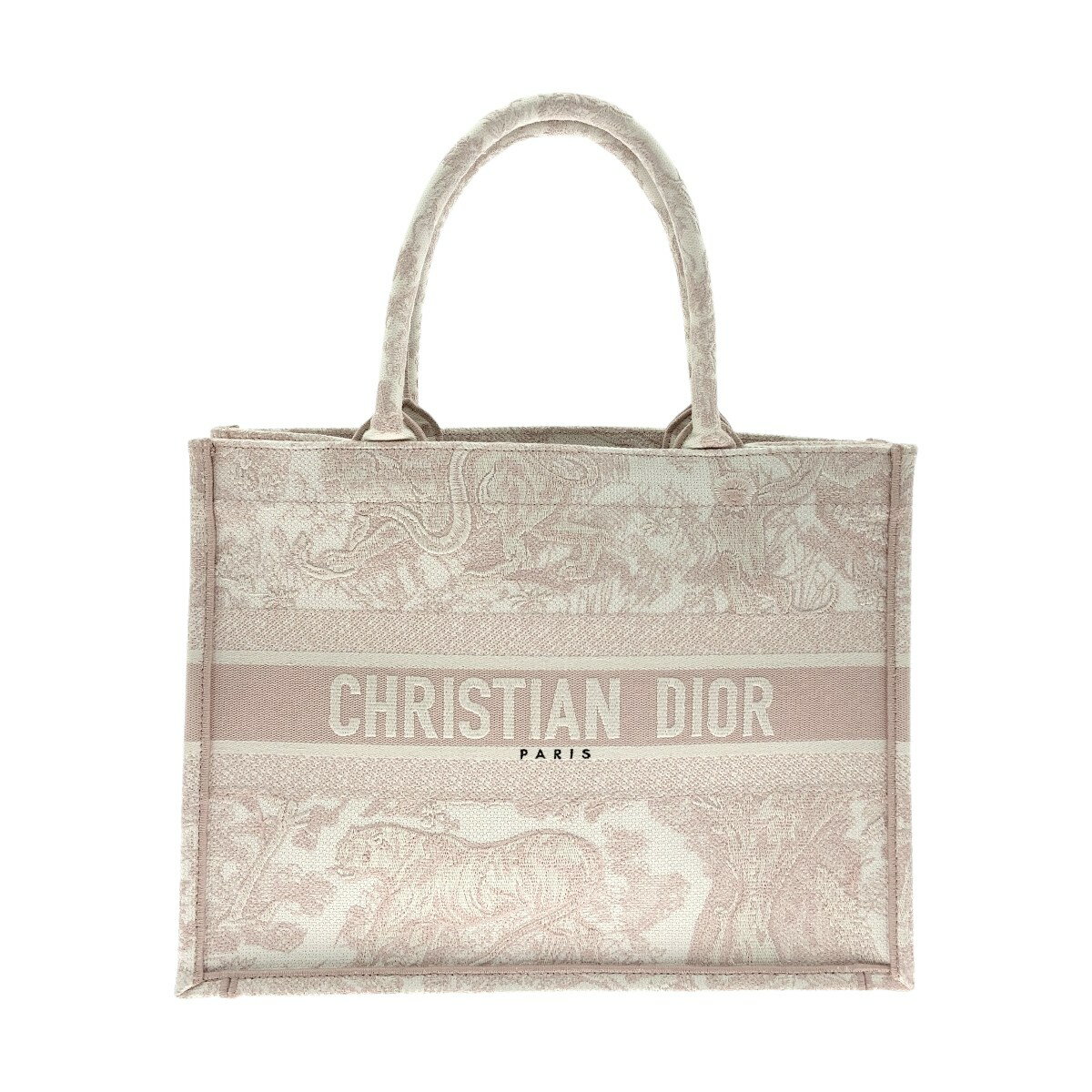 〇〇【中古】Christian Dior クリスチャンディオール トワル ドゥ ジュイ エンブロイダリー ブックトート M1296ZTDT ピンク Bランク