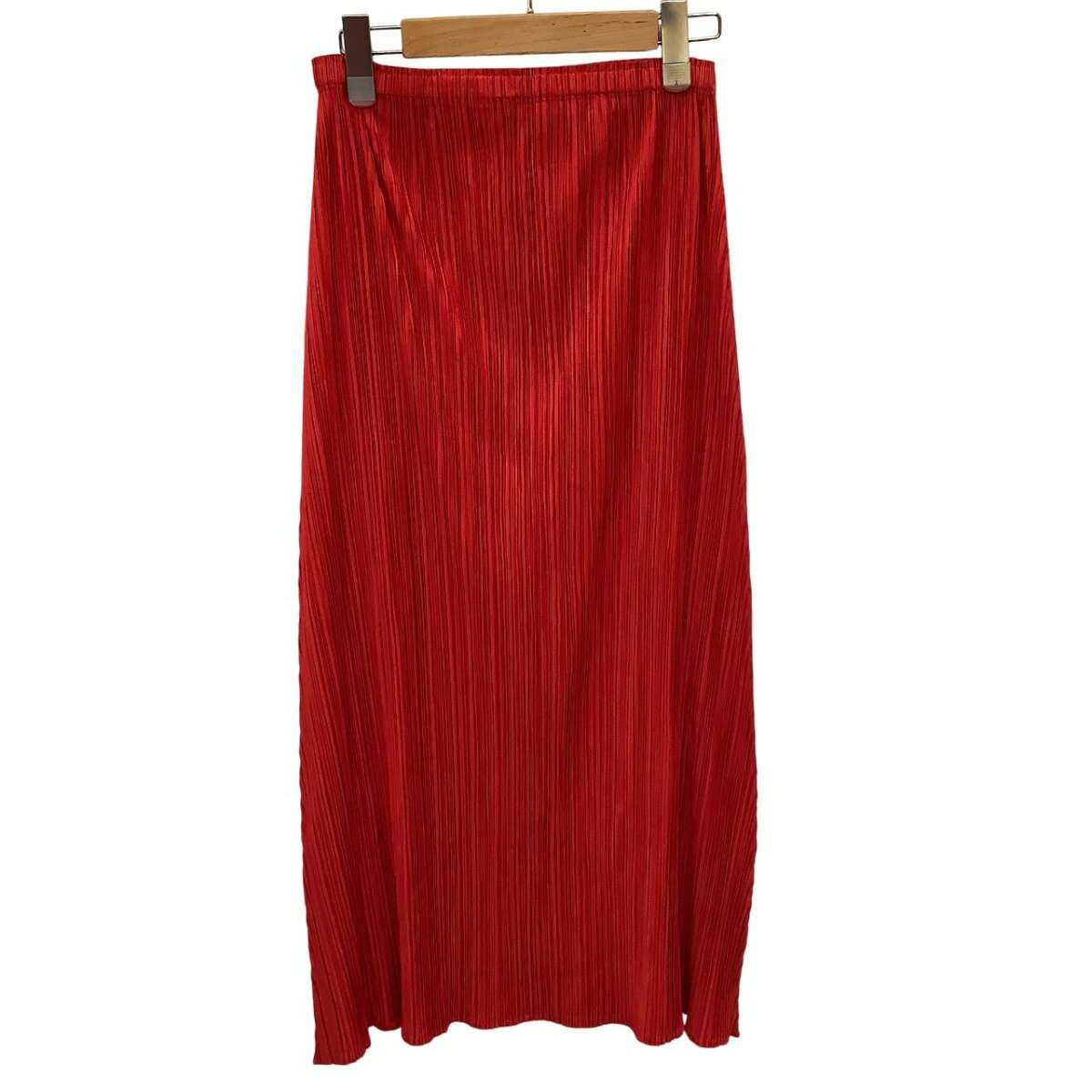【中古】ISSEY MIYAKE イッセイミヤケ PLEATS PLEASE スカート SIZE 2 PP23-JG808 レッド Bランク