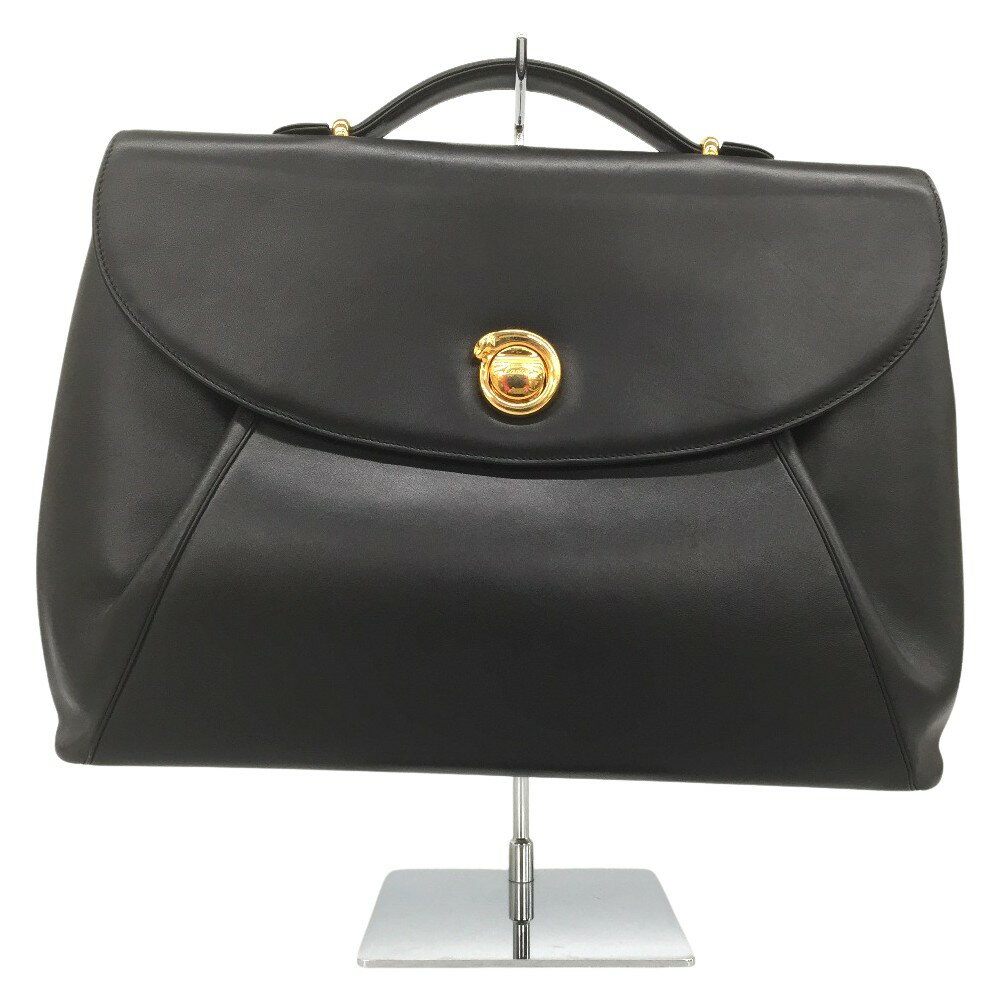 △△【中古】Cartier カルティエ パンテール ブリーフ ケース バッグ レザー ゴールド金具 ブラック Bランク
