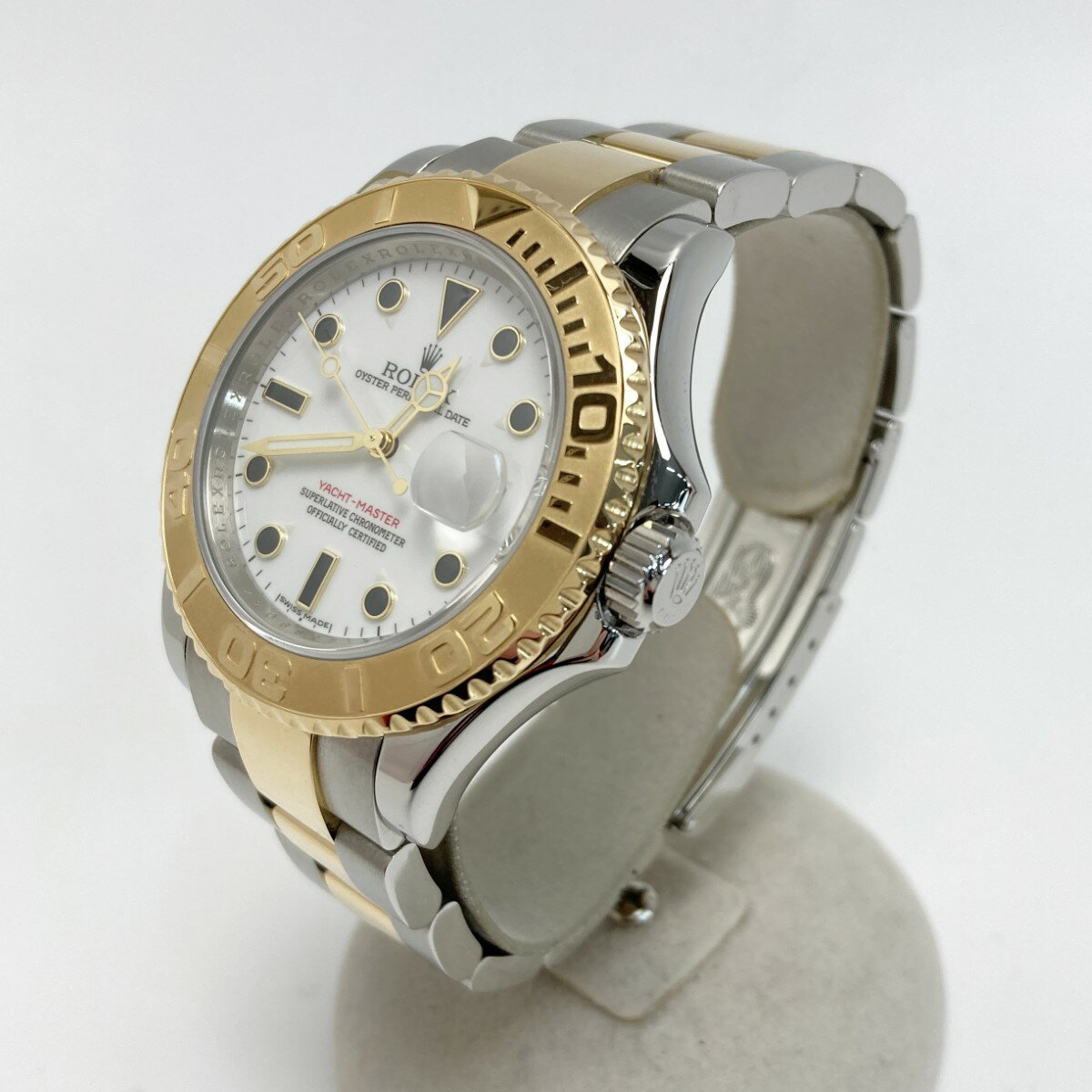 ☆☆【中古】ROLEX ロレックス ヨットマスター G番 K18YG 16623 ホワイト 自動巻き メンズ 腕時計 箱・ギャランティ有 Bランク