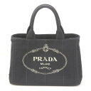 $$【中古】PRADA プラダ カナパ ハンドバッグ ストラップ付 1BG439 ブラック Bランク